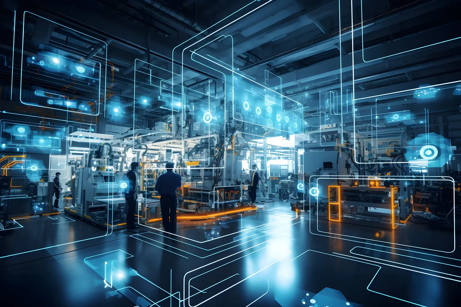 Vernetzte Fabrik mit digitaler Infrastruktur